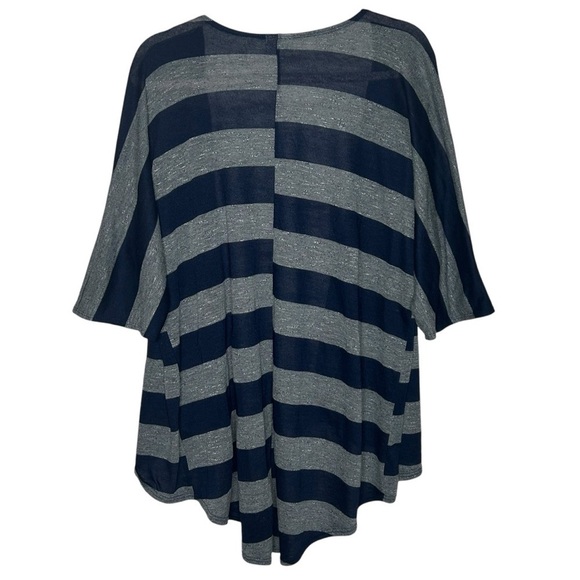 Lularoe Striped Open Front Kimono - Picture 3 of 9